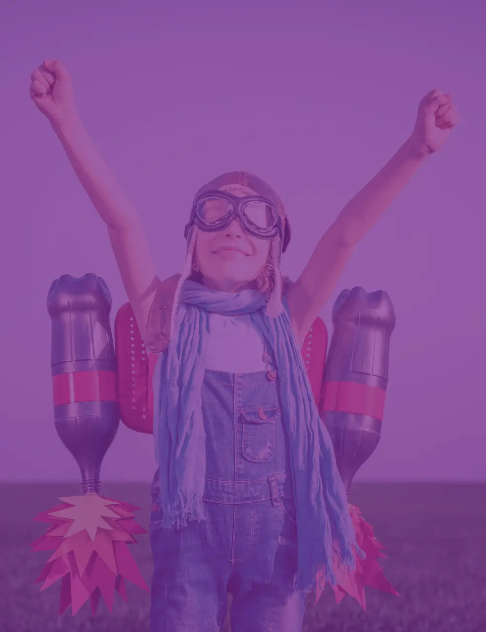 child with a rocket